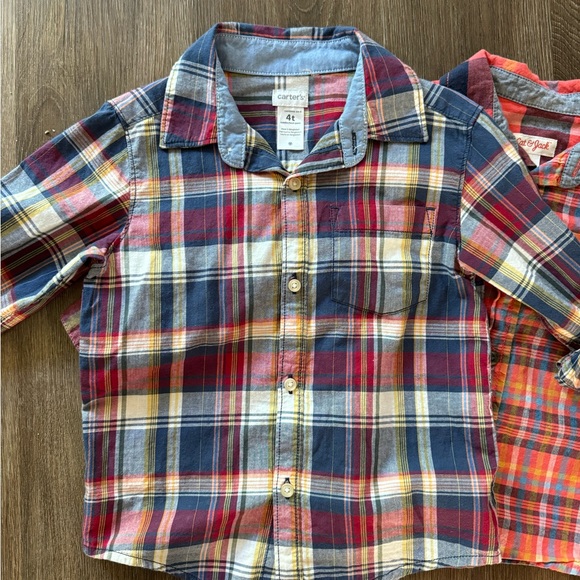 Boys 3 piece bundle of long sleeve button ups 3/4T - Picture 6 of 7